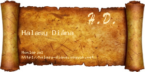 Halasy Diána névjegykártya